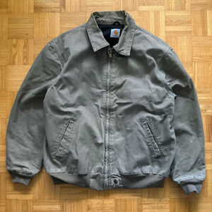 Vintage Carhartt Detroit Jacket J102 DES Mesh Lined Duck Canvas Full Zip 2XL